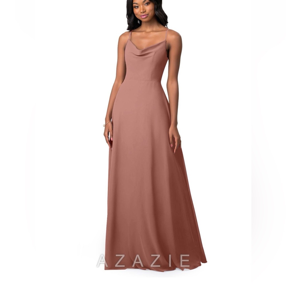 Azazie size 6 cedar rose dress - Picture 1 of 3